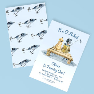 It's O'fishal Fishing Boy 1st Birthday Invitation