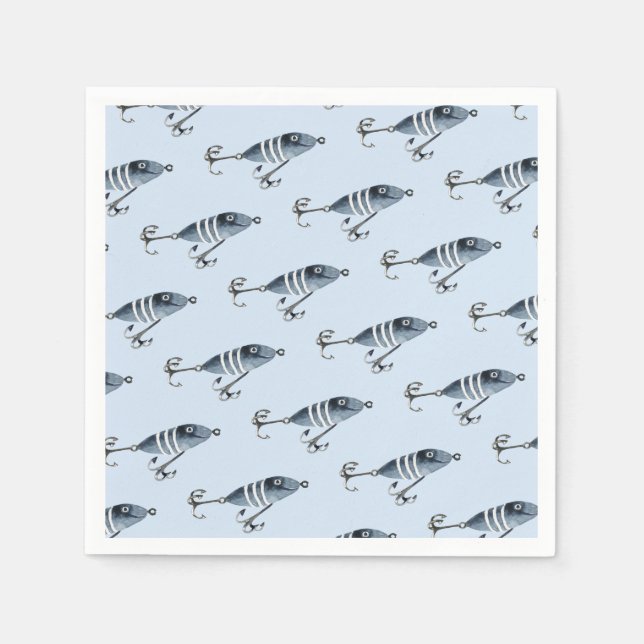 It's O'fishal Fishing Boy Birthday Napkin (Front)