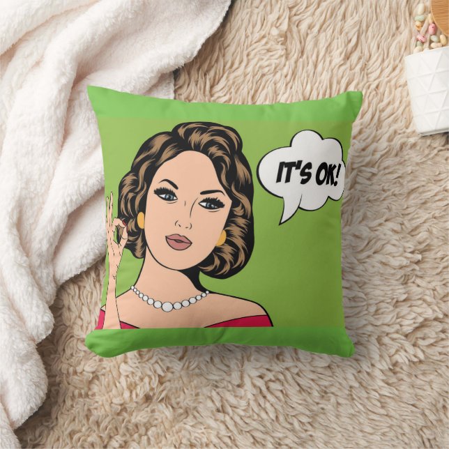 It's Ok  DecorativeThrow Pillow (Blanket)