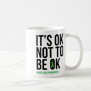 It's Ok Not To Be Ok - Mental Health Awareness Rib Coffee Mug