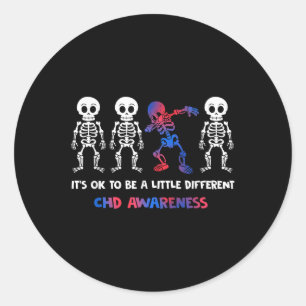 Its Ok To Be A Little Different Chd Awareness Classic Round Sticker