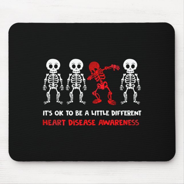It's Ok To Be A Little Different Heart Disease Awa Mouse Mat (Front)