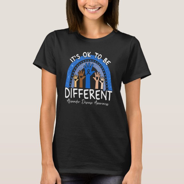 It's Ok To Be Different Alexander Disease Awarenes T-Shirt (Front)