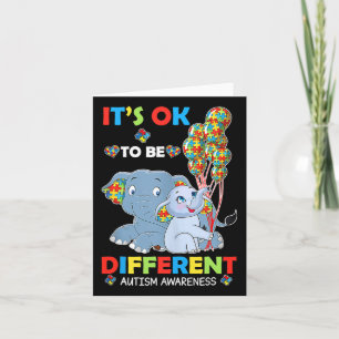 Its Ok To Be Different Autism Awareness Acceptance Card