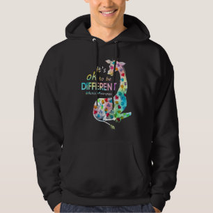 It's Ok To Be Different Autism Awareness Cute Gira Hoodie
