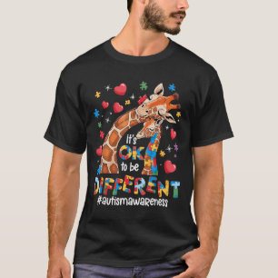It's Ok To Be Different Autism Awareness Cute Gira T-Shirt