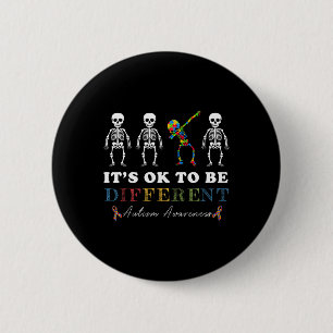 It's Ok To Be Different Autism Awareness Dabbing S 6 Cm Round Badge