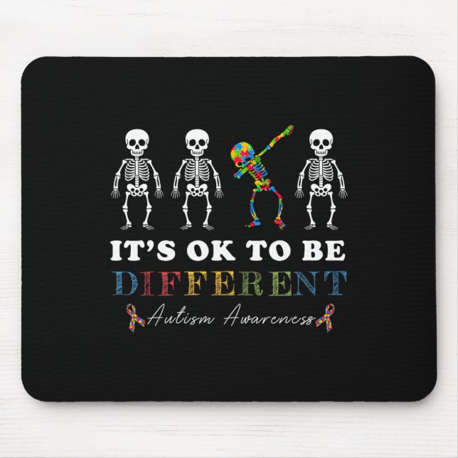 It's Ok To Be Different Autism Awareness Dabbing S Mouse Mat (Front)