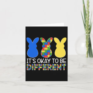 It's Ok To Be Different Autism Awareness Easter Bu Card