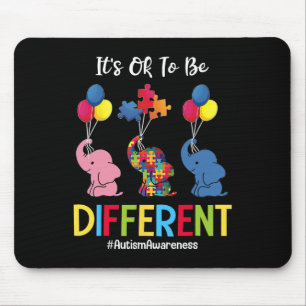 It's Ok To Be Different Autism Awareness Kids Boys Mouse Mat