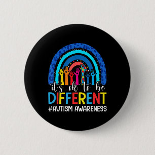 It's Ok To Be Different Autism Awareness Leopard R 6 Cm Round Badge