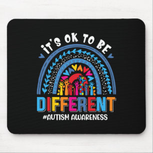 It's Ok To Be Different Autism Awareness Leopard R Mouse Mat