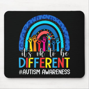 It's Ok To Be Different Autism Awareness Leopard R Mouse Mat