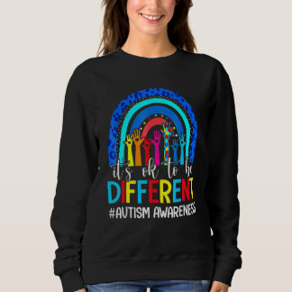 It's Ok To Be Different Autism Awareness Leopard R Sweatshirt