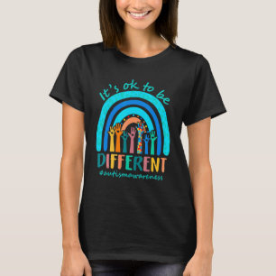 It's Ok To Be Different Autism Awareness Leopard R T-Shirt