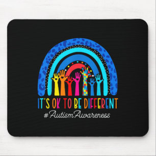 Its Ok To Be Different Autism Awareness Leopard Ra Mouse Mat