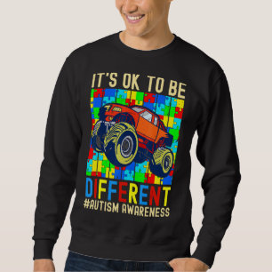 It's Ok To Be Different Autism Awareness Monster T Sweatshirt
