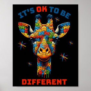 Its Ok To Be Different Autism Awareness  Poster