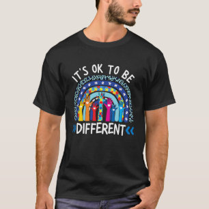 Its Ok To Be Different Autism Awareness Puzzle Pie T-Shirt