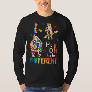 Its Ok To Be Different Autism Awareness Puzzle Pie T-Shirt