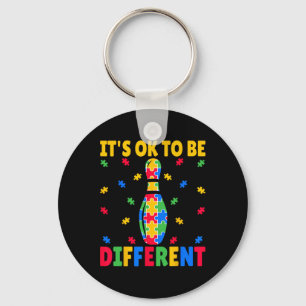 It's Ok To Be Different - Bowling Lover Autism Awa Key Ring