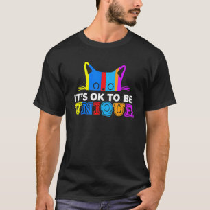It's Ok To Be Different Cat Kitty Puzzle Autism Aw T-Shirt