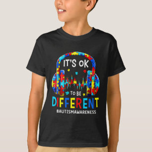It's Ok To Be Different Cool Autism Awareness Game T-Shirt