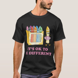 It'S Ok To Be Different Crayons Autism Awareness  T-Shirt