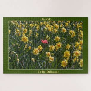 It's OK To Be Different Daffodils Jigsaw Puzzle