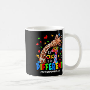 It's Ok To Be Different Giraffe Autism Awareness B Coffee Mug