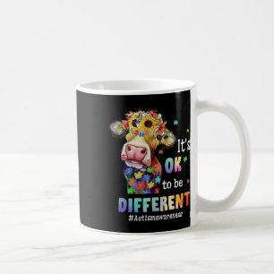 It's Ok To Be Different Heifer Cow Puzzle Autism A Coffee Mug