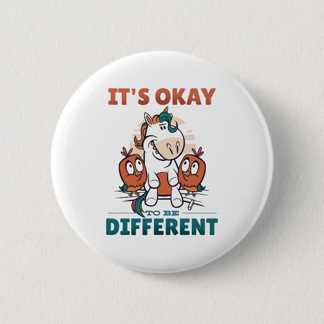 It's OK to be different Invitation 6 Cm Round Badge (Front)