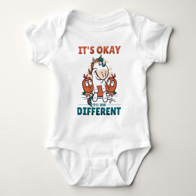 It's OK to be different Invitation Baby Bodysuit (Front)