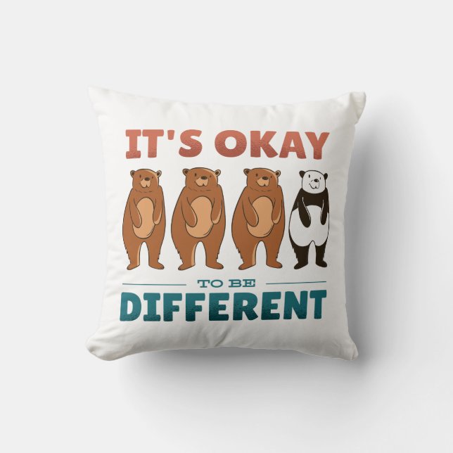 It's OK to be different Invitation Napkins Cushion (Front)