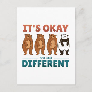It's OK to be different Invitation Postcard