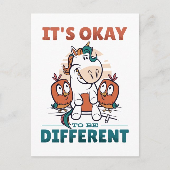 It's OK to be different Invitation Postcard (Front)