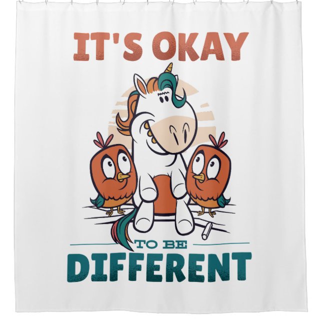 It's OK to be different Invitation Shower Curtain (Front)