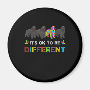 Its Ok To Be Different Newfoundland Autism Dog Magnet