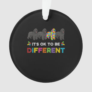 Its Ok To Be Different Newfoundland Autism Dog Ornament