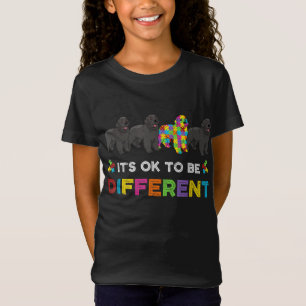 Its Ok To Be Different Newfoundland Autism Dog T-Shirt