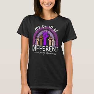 It's Ok To Be Different Prematurity Awareness Purp T-Shirt