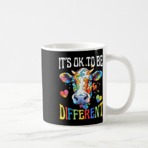 It's Ok To Be Different Puzzle Cow Autism Awarenes Coffee Mug