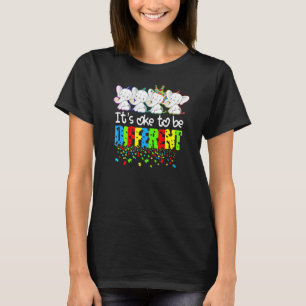 It's Ok To Be Different Puzzle Elephant Autism Awa T-Shirt