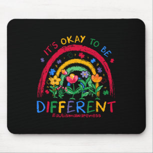 It's Ok To Be Different Rainbow Autism Awareness P Mouse Mat