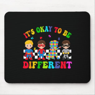 It's Ok To Be Different Super Kids Hero Autism Awa Mouse Mat