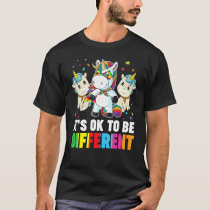 It's Ok To Be Different Unicorn Superhero Autism A T-Shirt