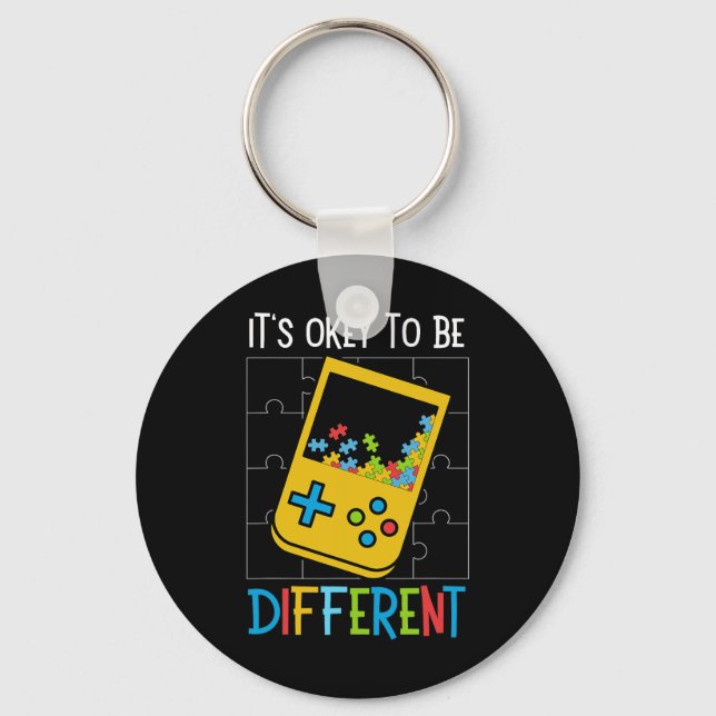 It's Ok To Be Different Video Game Controller Auti Key Ring (Front)