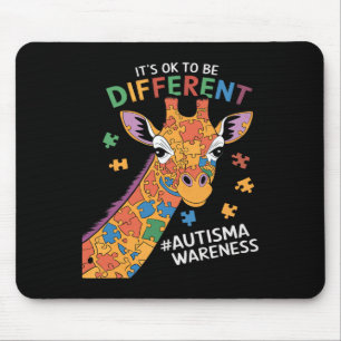 Its Ok To Be Little Different Giraffe Autism Aware Mouse Mat