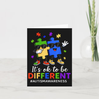 Its Ok To Be Little Different Puzzle Autism Awaren Card