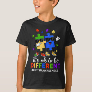 Its Ok To Be Little Different Puzzle Autism Awaren T-Shirt